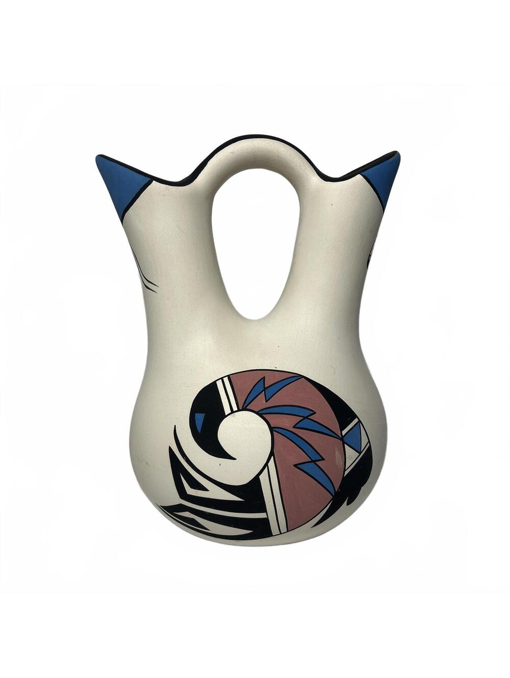 Native American Wedding Vase Handcrafted Pottery Southwestern Bird Art Aadam Dee